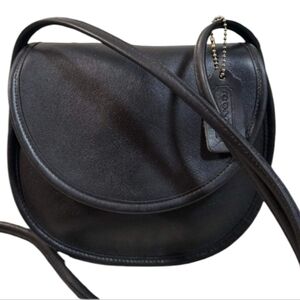 Vintage Coach Casey Black Leather Crossbody Bag 9933 made in USA